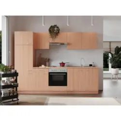 K&uuml;chenblock 270 cm in Buchefarben