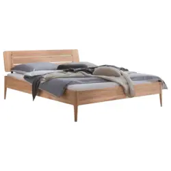 Bett 180/200 cm in Buchefarben