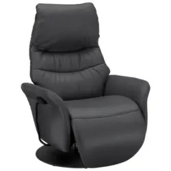 Relaxsessel in Leder Dunkelgrau