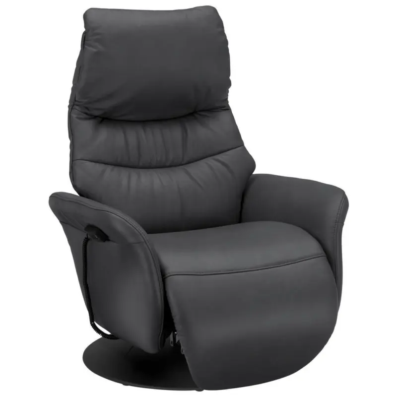 Relaxsessel in Leder Dunkelgrau