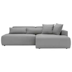 Ecksofa Arte in Chenille Grau