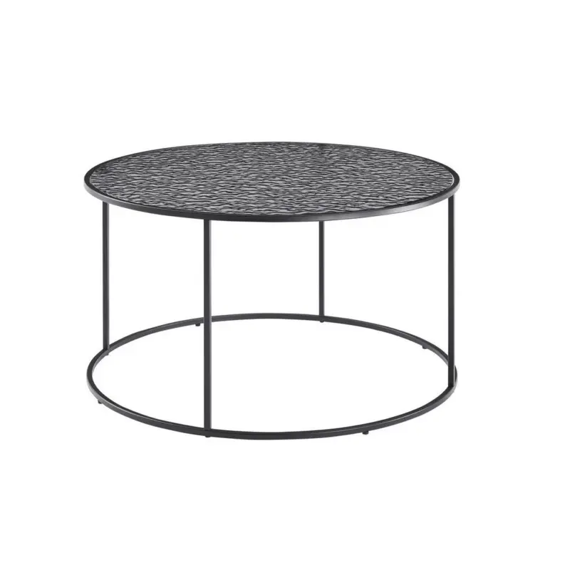 Couchtisch in Metall, Glas 80/80/45 cm