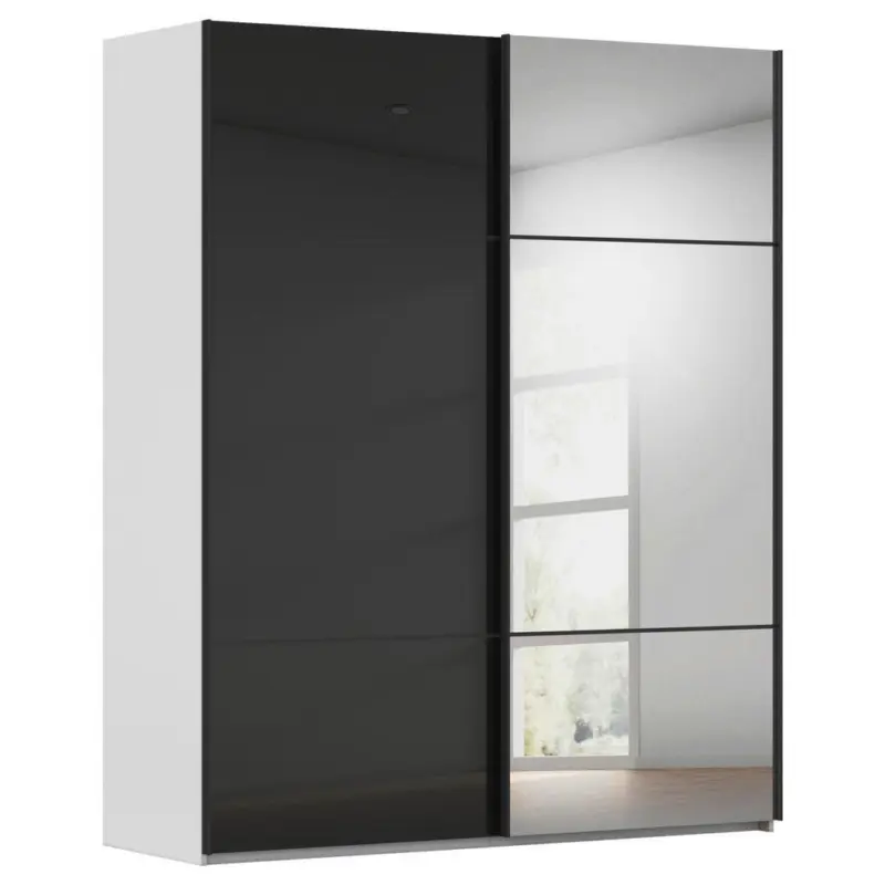 Schwebet&uuml;renschrank in Grau, Schwarz