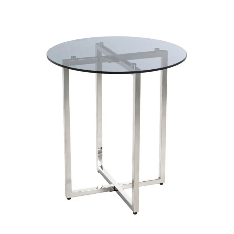 Couchtisch in Metall, Glas 50/50/55 cm