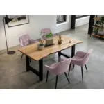 XXXLutz Lauterach - Ihr M&ouml;belhaus bei Bregenz Tischgruppe in Holz, Metall, Textil Naturfarben, Rosa