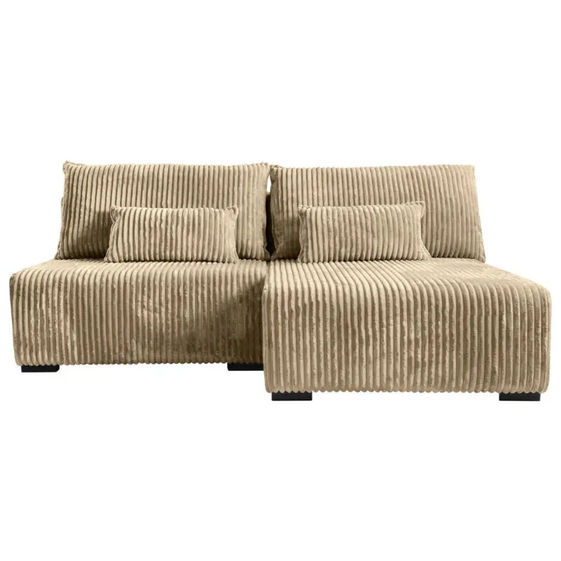 Ecksofa in Cord Beige 210/146 cm