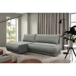 Ecksofa Paros in Boucl&eacute; Grau 179/277 cm
