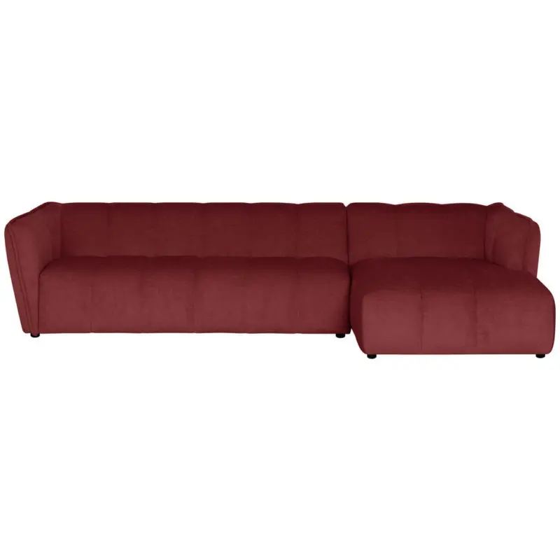 Ecksofa Livoli in Chenille Bordeaux 306/160 cm