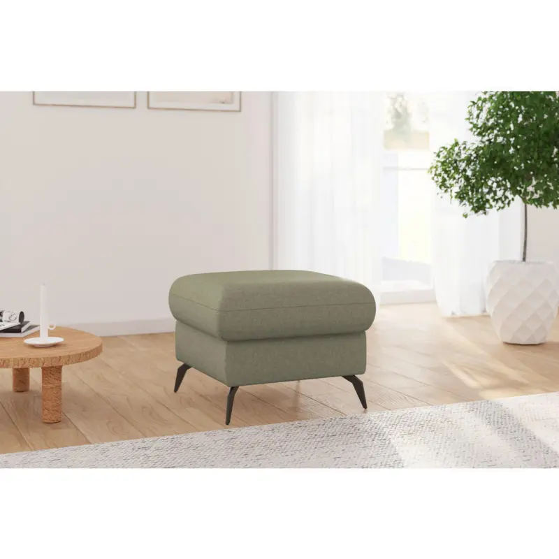 Hocker in Textil Olivgr&uuml;n