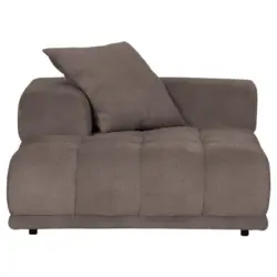 Sofaelement in Flachgewebe Braun