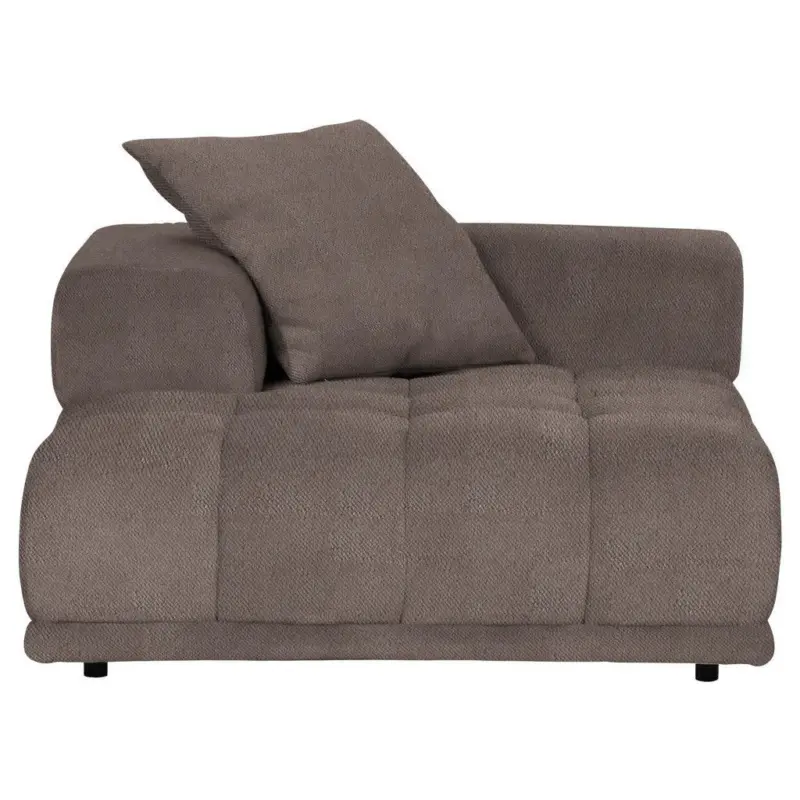 Sofaelement in Flachgewebe Braun