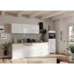 XXXLutz Lauterach - Ihr M&ouml;belhaus bei Bregenz K&uuml;chenleerblock 300 cm in Wei&szlig;, Eiche Wotan, Wei&szlig; Hochglanz