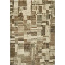 Webteppich 133/195 cm Argentum Grau, Orange, Hellblau