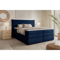 Boxspringbett 180/200 cm in Dunkelblau