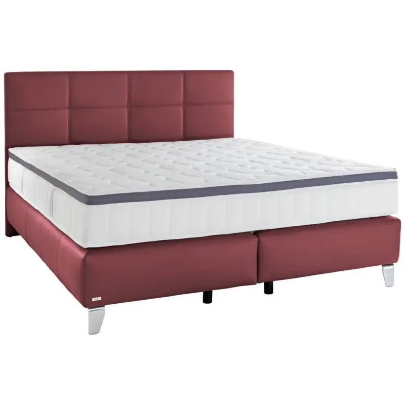 Boxspringbett 180/200 cm in Bordeaux
