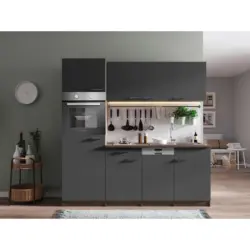 K&uuml;chenblock 205 cm in Grau