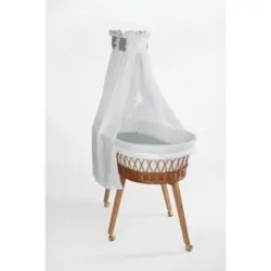 Stubenwagen-Komplettset Babybett Lounge Natur, Punkte