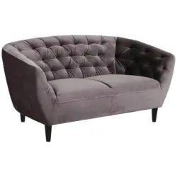 Chesterfield-Sofa in Samt Dunkelgrau