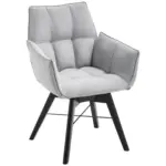 XXXLutz Lauterach - Ihr M&ouml;belhaus bei Bregenz Armlehnstuhl in Holz, Textil Schwarz, Hellgrau