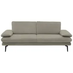 3-Sitzer-Sofa Dieter Knoll in Velours Platinfarben