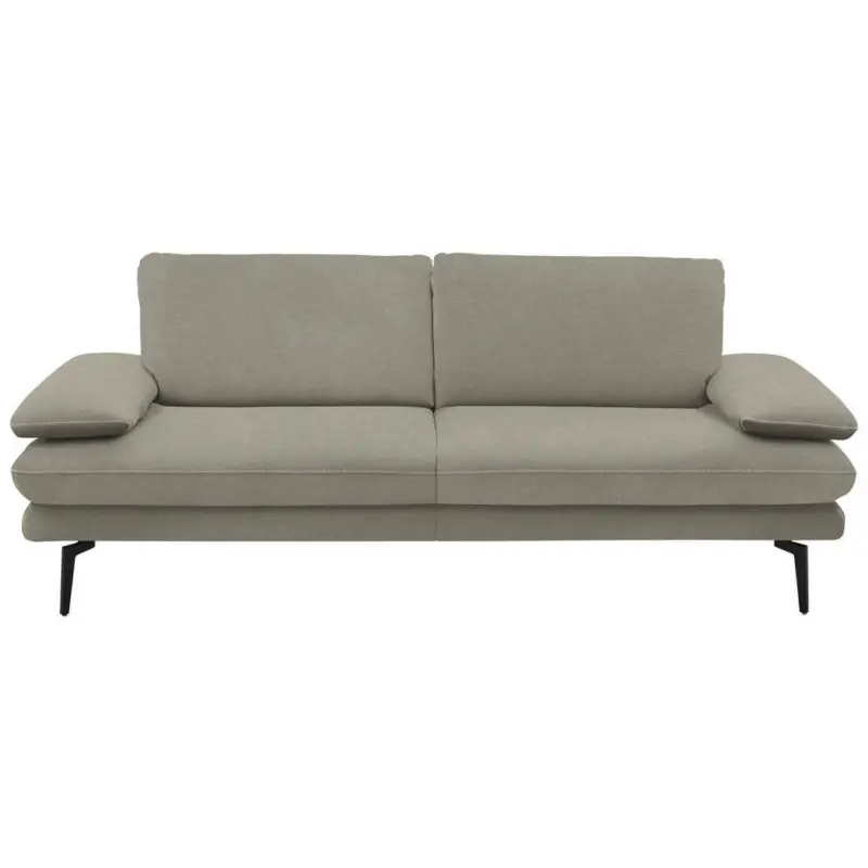 3-Sitzer-Sofa Dieter Knoll in Velours Platinfarben