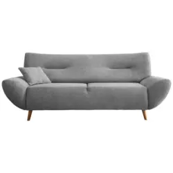 3-Sitzer-Sofa in Chenille Silberfarben