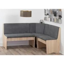 Eckbank in Grau, Sonoma Eiche