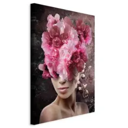 Leinwandbild Abstraktes, Menschen, Blumen 40/60/1.2 cm
