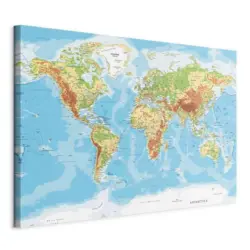 Leinwandbild Weltkarte 60/40/1,2 cm