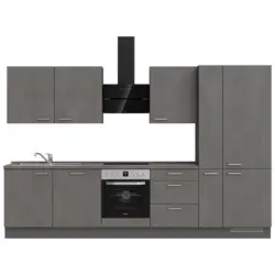 K&uuml;chenleerblock 330 cm in Schieferfarben