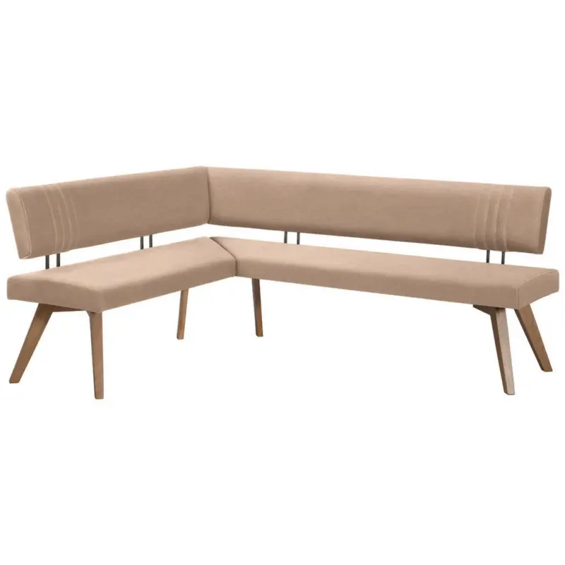 Eckbank 170/190 cm in Beige, Wildeiche