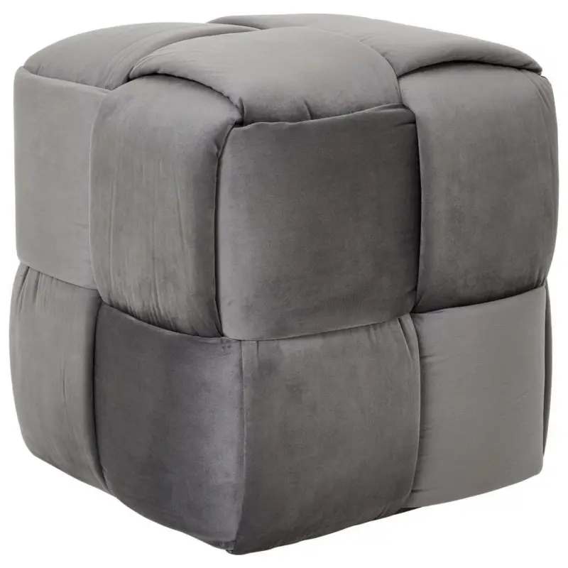 Hocker in Textil Dunkelgrau