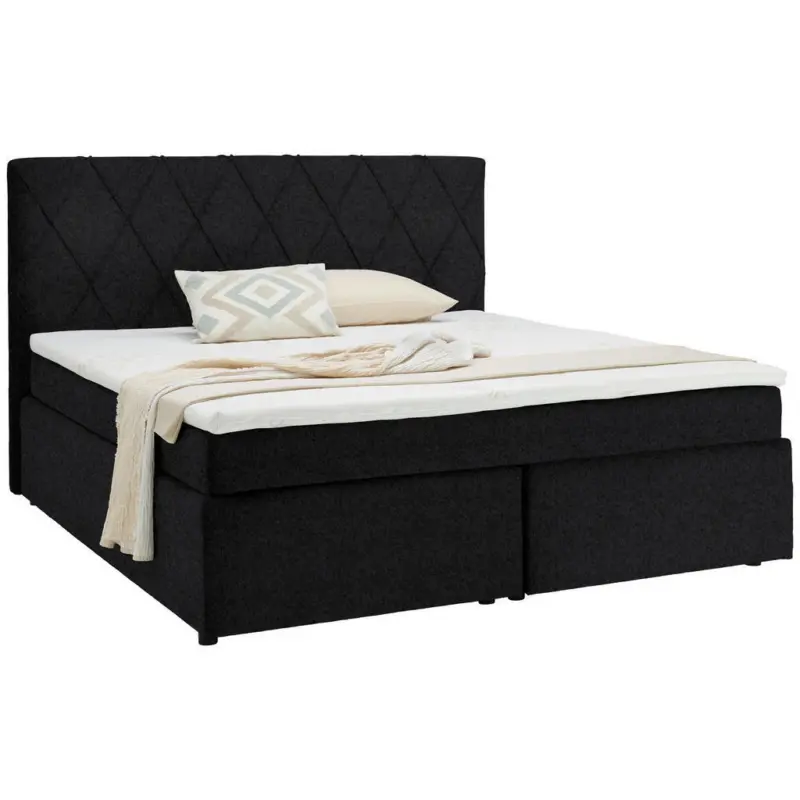 Boxspringbett 160/200 cm in Anthrazit
