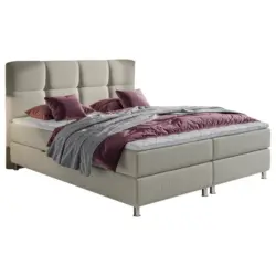 Boxbett 160/200 cm in Hellgrau