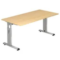 Schreibtisch h&ouml;henverstellbar, in verschiedenen Holz-Dekoren erh&auml;ltlich