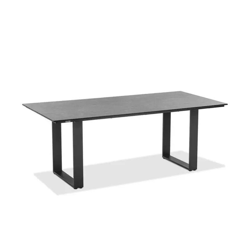 Gartentisch Kunststoff Anthrazit, Grau rechteckig