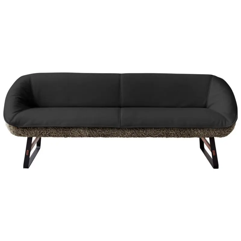 Sitzbank 229/88/80 cm in Dunkelbraun