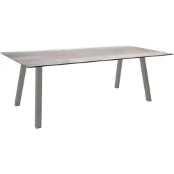 Gartentisch Kunststoff Grau rechteckig