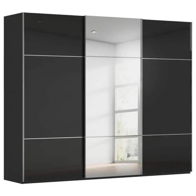 Schwebet&uuml;renschrank in Schwarz