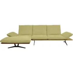 Ecksofa in Flachgewebe Limette 159/314 cm