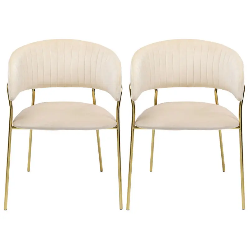 Armlehnstuhl-Set 2 St&uuml;ck Stoffauswahl Samt