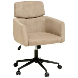 Drehstuhl in Mikrofaser Braun