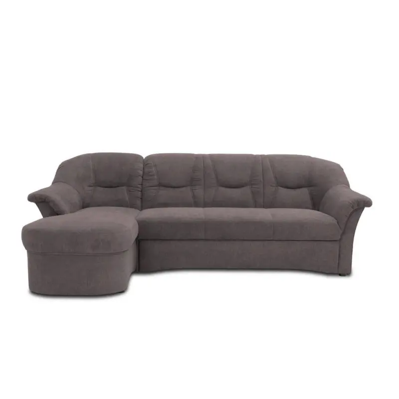 Ecksofa in Mikrofaser Greige 146/232 cm