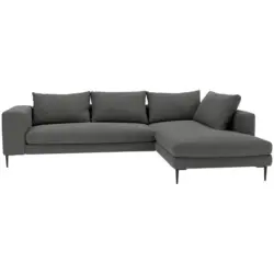 Ecksofa Aurora in Struktur Dunkelgrau 295/210 cm