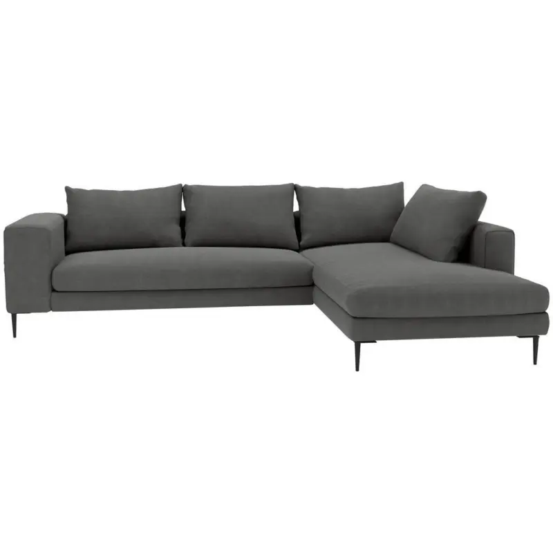 Ecksofa Aurora in Struktur Dunkelgrau 295/210 cm