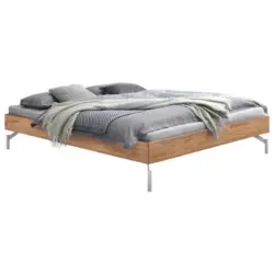 Bett 100/200 cm in Kernbuche