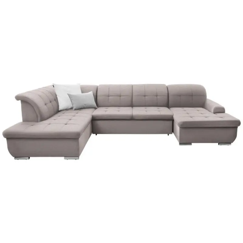 Wohnlandschaft in Flachgewebe Taupe