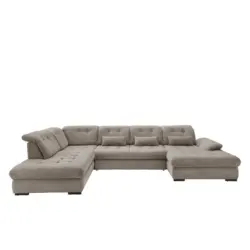 Wohnlandschaft in Cord Graubraun