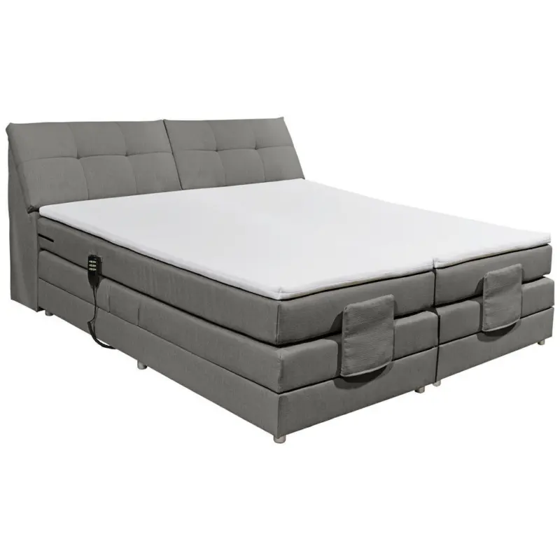 Boxspringbett 180/200 cm in Grau