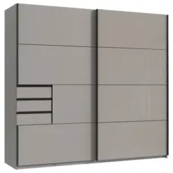 Schwebet&uuml;renschrank in Graphitfarben, Grau, Sahara